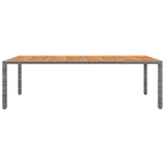 Tavolo Giardino Grigio 250x100x75cm Polyrattan Massello Acacia