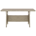 Tavolo da Giardino Grigio 120x70x66 cm in Polyrattan