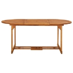Tavolo da Pranzo per Esterni 180x90x75cm Legno Massello Acacia