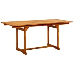 Tavolo da Pranzo per Esterni (120-170)x80x75 cm in Legno Acacia