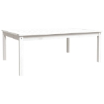 Tavolo da Giardino Bianco 121x82,5x45 cm Legno Massello di Pino