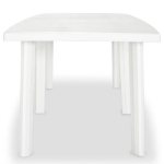 Tavolo da Giardino Bianco 210x96x72 cm in Plastica
