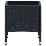 Tavolo da Giardino Nero 40x40x45 cm in Polyrattan