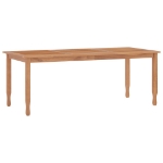 Tavolo da Pranzo da Giardino 200x90x75cm Legno Massello di Teak