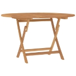 Tavolo da Giardino Pieghevole Ø120x75 cm Legno Massello di Teak