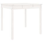 Tavolo da Giardino Bianco 82,5x82,5x76cm Legno Massello di Pino