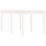 Tavolo da Giardino Bianco 159,5x82,5x76cm Legno Massello Pino