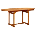 Tavolo da Pranzo per Esterni (120-170)x80x75 cm in Legno Acacia