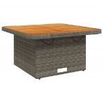 Tavolo Giardino Grigio 80x80x71 cm in Polyrattan e Legno Acacia