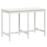 Tavolo da Giardino Bianco 159,5x82,5x110 cm Legno Massello Pino
