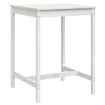 Tavolo da Giardino Bianco 82,5x82,5x110cm Legno Massello Pino