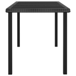 Tavolo da Pranzo da Giardino Nero 180x70x73 cm in Polyrattan