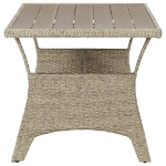 Tavolo da Giardino Grigio 120x70x66 cm in Polyrattan