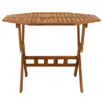 Tavolo da Giardino Pieghevole 90x75 cm Legno Massello di Acacia
