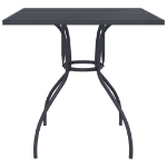 Tavolo da Giardino Antracite 80x80x72,5 cm Rete d'Acciaio