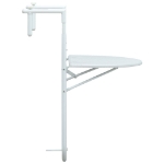 Tavolo da Balcone Pensile Bianco 60x64x83,5cm Plastica Rattan