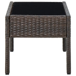 Tavolo da Giardino Marrone 75x40x37 cm in Polyrattan