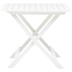 Tavolo da Giardino Bianco 79x72x70 cm Plastica
