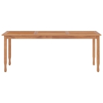 Tavolo da Pranzo da Giardino 200x90x75cm Legno Massello di Teak
