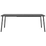 Tavolo da Giardino Antracite 200x100x71 cm Acciaio