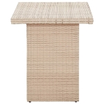 Tavolo da Giardino Beige 110x60x67 cm in Polyrattan