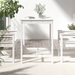 Tavolo da Giardino Bianco 82,5x82,5x110cm Legno Massello Pino