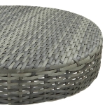 Tavolo da Giardino Grigio 60,5x106 cm in Polyrattan