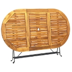 Tavolo da Giardino 160x85x74 cm Legno Massello di Acacia Ovale