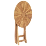 Tavolo da Giardino Pieghevole Ø  60 cm Legno Massello di Teak