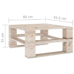 Tavoli da Giardino Pallet 2 pz in Legno di Pino Impregnato