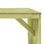 Tavolo da Giardino 220x101,5x80 cm in Legno di Pino Impregnato