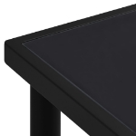 Tavolo da Giardino 190x90x74 cm Nero in Acciaio