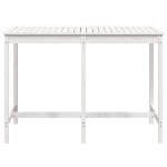 Tavolo da Giardino Bianco 159,5x82,5x110 cm Legno Massello Pino