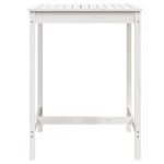 Tavolo da Giardino Bianco 82,5x82,5x110cm Legno Massello Pino