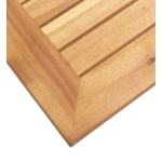 Tavolino da Giardino 45x45x38cm in Legno Acacia e Acciaio Inox