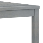 Tavolino da Caffè 100x50x33 cm Grigio Legno Massello di Acacia