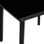 Tavolo da Pranzo da Giardino Nero 200x100x74 cm Acciaio e Vetro