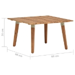 Tavolino da Caffè per Giardino 60x60x36 cm Legno di Acacia