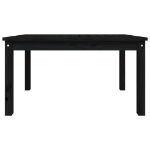 Tavolo da Giardino Nero 82,5x50,5x45 cm Legno Massello Pino