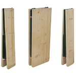 Tavolo da Birreria Pieghevole 2 Panche 220 cm Legno di Abete