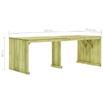 Tavolo da Giardino 220x101,5x80 cm in Legno di Pino Impregnato