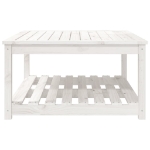 Tavolo da Giardino Bianco 82,5x82,5x45cm Legno Massello di Pino