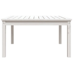 Tavolo da Giardino Bianco 82,5x82,5x45cm Legno Massello di Pino