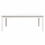 Tavolo da Giardino Bianco 121x82,5x45 cm Legno Massello di Pino