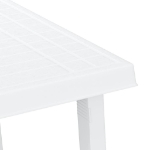 Tavolo da Campeggio Bianco 79x56x64cm in PP Aspetto in Legno
