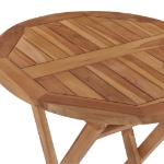 Tavolo da Giardino Pieghevole 60 cm in Legno Massello di Teak