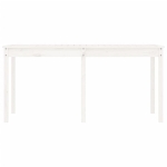 Tavolo da Giardino Bianco 159,5x82,5x76cm Legno Massello Pino