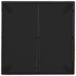 Tavolo da Giardino Piano in Vetro Nero 90x90x75 cm Polyrattan