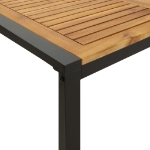 Tavolo Giardino con Gambe a U 160x80x75cm Legno Massello Acacia