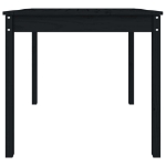 Tavolo da Giardino Nero 82,5x82,5x76 cm Legno Massello di Pino